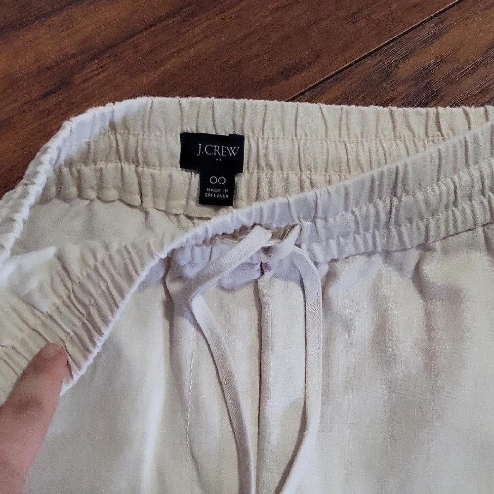 J.Crew Cream Drawstring Pants - Picture 1 of 2